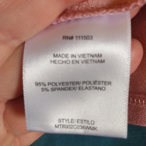 🔴 SALE Meraki Dusty Pink Ruffle Trim Faux Wrap Coquette Top - Picture 6 of 6